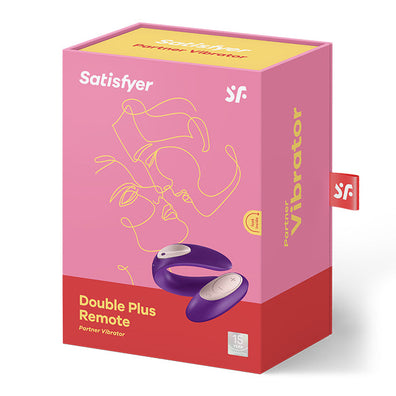 Vibrator pentru cuplu U-shape Satisfyer Double Joy cu 10 moduri de vibratii, 2 motoare si aplicatie smart, incarcare USB, mov ErosVita